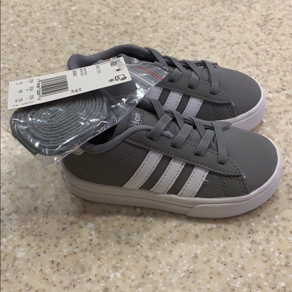 Gray adidas toddler sneakers